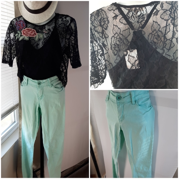 YMI Denim - YMI super skinny pastel green colored jeans Juniors SZ 5